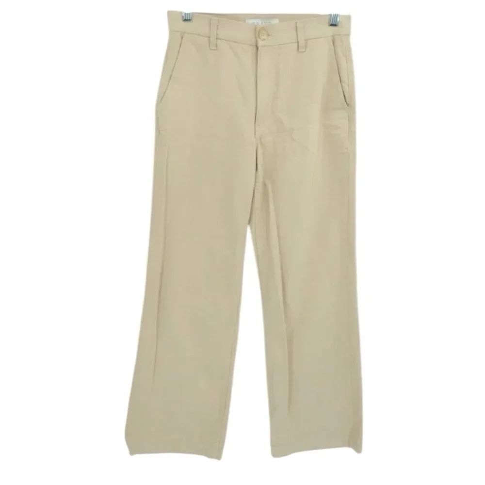 Trave Pants Womens 28 Tan High Rise Joan Full Wide Leg Trouser Casual Office